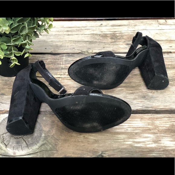 Black strappy block heel size 7 - Picture 4 of 7